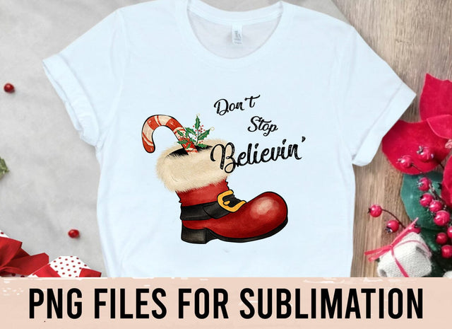Vintage Santa Don't Stop Believing, Merry Christmas, PNG, Don't stop believin' Christmas Png, Christmas PNG, retro santa Christmas sublimation download, Christmas png print files, Christmas PNG Sublimation BOO-design 