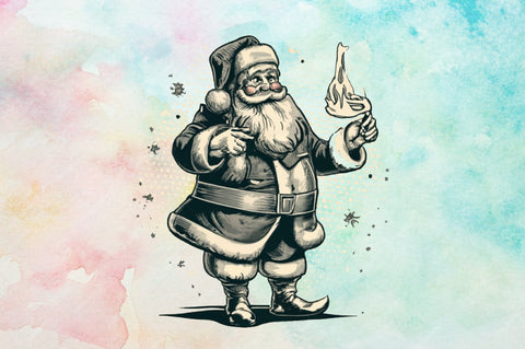 Vintage Santa Sublimation Bundle Sublimation designartist 