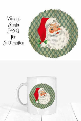 Vintage Santa Sublimation PNG file Sublimation Digital Honeybee 