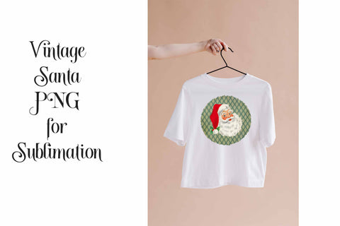 Vintage Santa Sublimation PNG file Sublimation Digital Honeybee 
