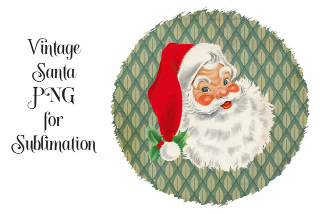 Vintage Santa Sublimation PNG file Sublimation Digital Honeybee 