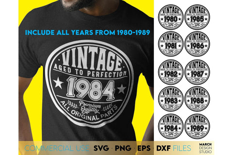 Vintage Shirt SVG Bundle | Father Birthday Shirts SVG Bundle SVG March Design Studio 