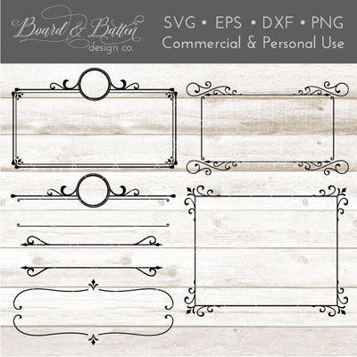 Vintage Sign Frames SVG Set No.2 SVG Board & Batten Design Co 