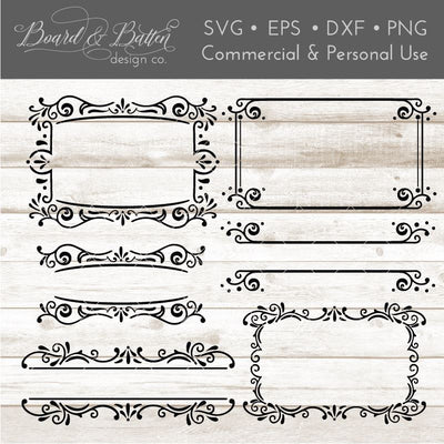 Vintage Sign Frames SVG Set No.3 SVG Board & Batten Design Co 