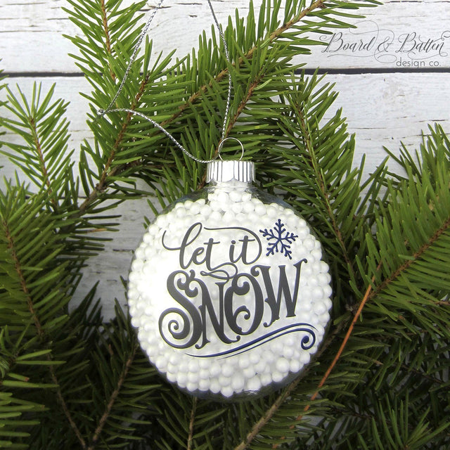 Vintage Sign Label Let It Snow SVG File SVG Board & Batten Design Co 