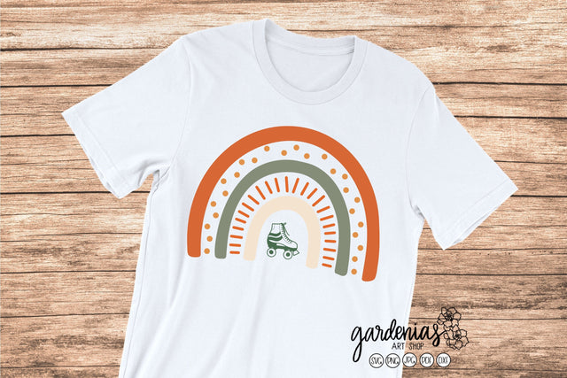 Vintage Skating Rainbow Design SVG Gardenias Art Shop 