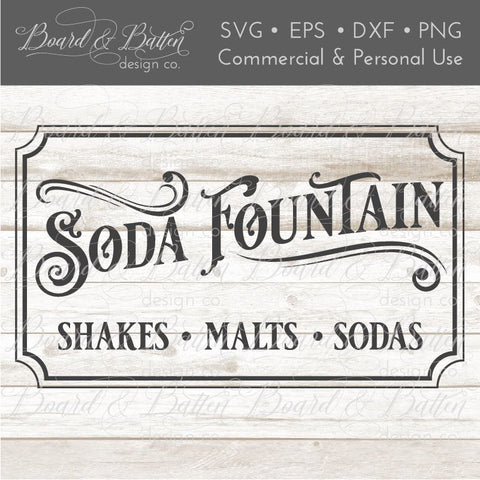 Vintage Soda Fountain SVG File SVG Board & Batten Design Co 