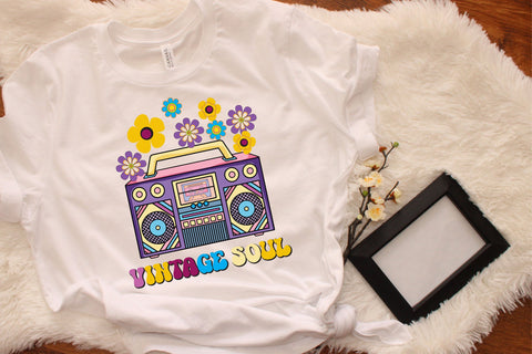 Vintage Soul Flower Retro Cassette PNG Sublimation Rupkotha 