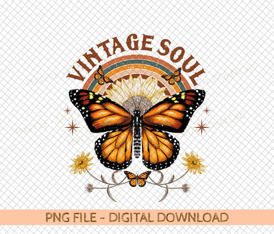 Vintage Soul PNG-Sublimation Download-Tshirt Designs-,Retro Designs, Png Designs, Hippie Png, Boho design, Retro png, Boho png,Vintage png Sublimation DiamondDesign 