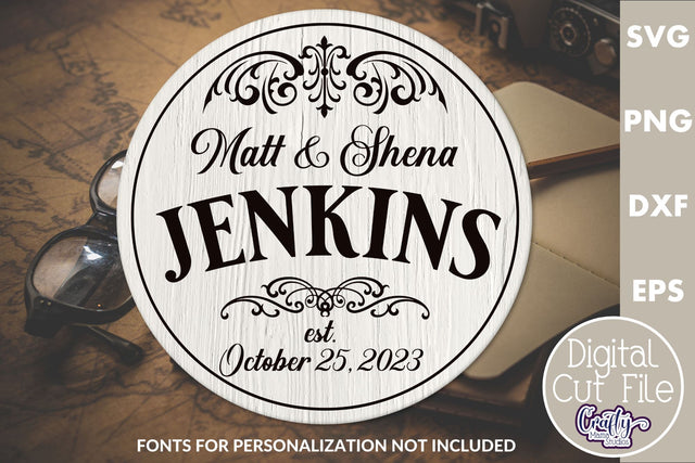 Vintage Style Family Sign Svg #7 SVG Crafty Mama Studios 
