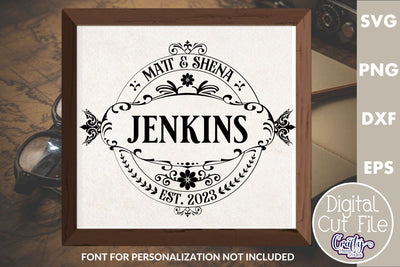 Vintage Style Family Sign Svg #9 SVG Crafty Mama Studios 