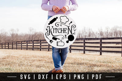Vintage Style Round Kitchen Sign SVG Design SVG CraftLabSVG 