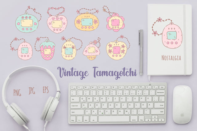 Vintage Tamagotchi Sublimation Rin Green 