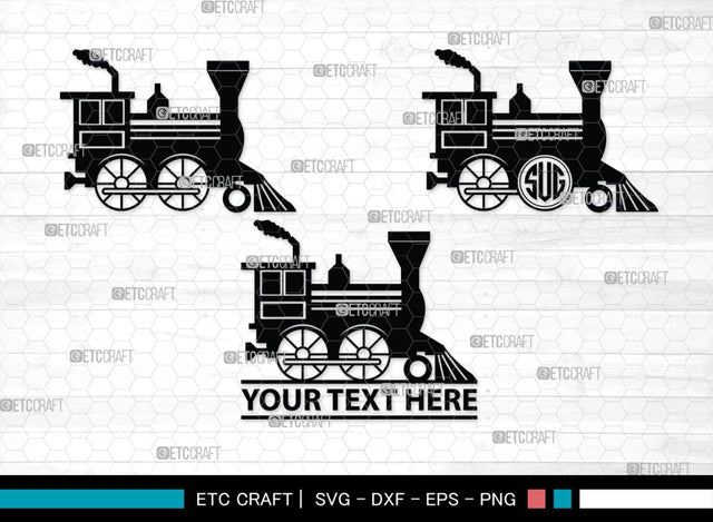 Vintage Train Monogram, Vintage Train Silhouette, Vintage Train SVG, Retro Train Svg, Rail Tracks Svg, Railway Track Svg, Locomotive Svg, SB00462 SVG ETC Craft 