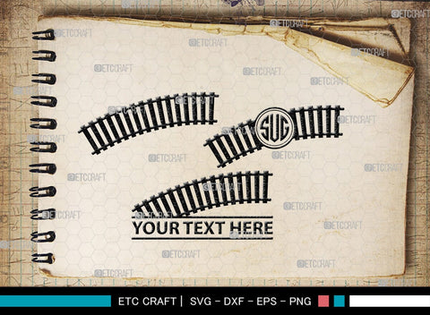 Vintage Train Monogram, Vintage Train Silhouette, Vintage Train SVG, Retro Train Svg, Rail Tracks Svg, Railway Track Svg, Locomotive Svg, SB00462 SVG ETC Craft 