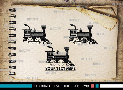 Vintage Train Monogram, Vintage Train Silhouette, Vintage Train SVG, Retro Train Svg, Rail Tracks Svg, Railway Track Svg, Locomotive Svg, SB00462 SVG ETC Craft 