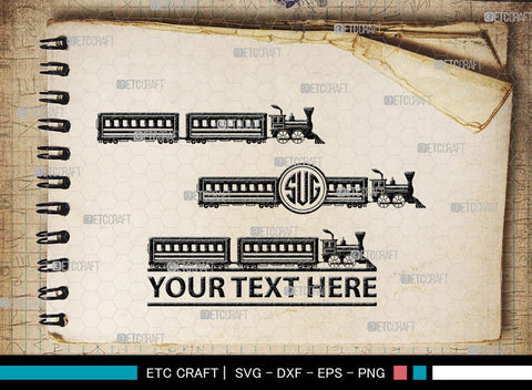 Vintage Train Monogram, Vintage Train Silhouette, Vintage Train SVG, Retro Train Svg, Rail Tracks Svg, Railway Track Svg, Locomotive Svg, SB00462 SVG ETC Craft 