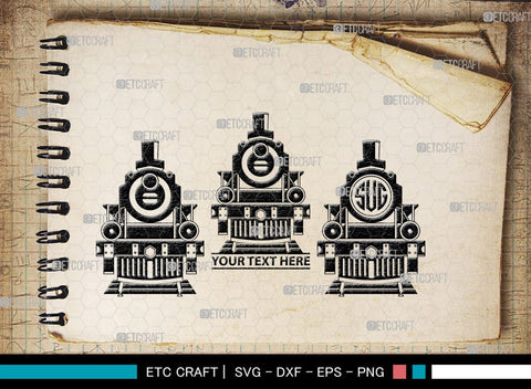 Vintage Train Monogram, Vintage Train Silhouette, Vintage Train SVG, Retro Train Svg, Rail Tracks Svg, Railway Track Svg, Locomotive Svg, SB00462 SVG ETC Craft 