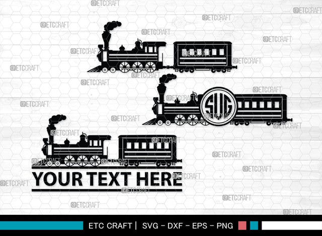 Vintage Train Monogram, Vintage Train Silhouette, Vintage Train SVG, Retro Train Svg, Rail Tracks Svg, Railway Track Svg, Locomotive Svg, SB00462 SVG ETC Craft 