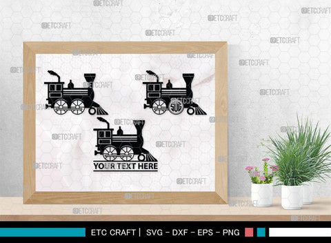 Vintage Train Monogram, Vintage Train Silhouette, Vintage Train SVG, Retro Train Svg, Rail Tracks Svg, Railway Track Svg, Locomotive Svg, SB00462 SVG ETC Craft 