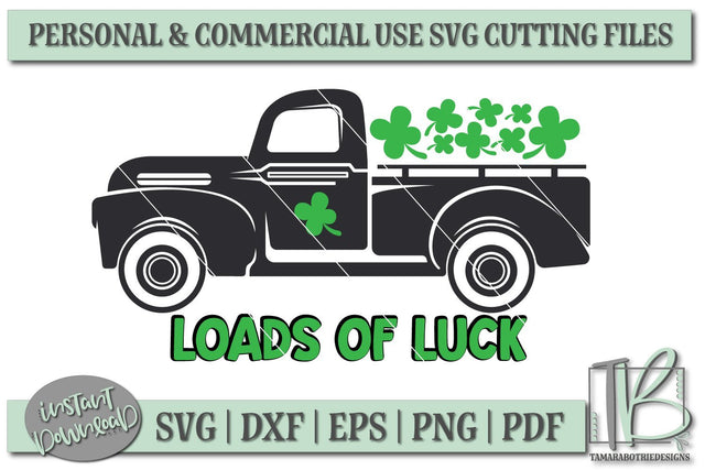 Vintage Truck SVG Cut File, St Patricks Day Truck SVG File SVG TB Designs 