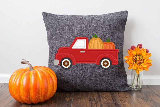 Vintage Truck with Pumpkins Applique Embroidery Embroidery/Applique DESIGNS Risa Rocks It 