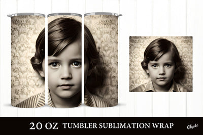 Vintage Tumbler Sublimation. 20 OZ Baby Face Tumbler Sublimation Olga Terlyanskaya 