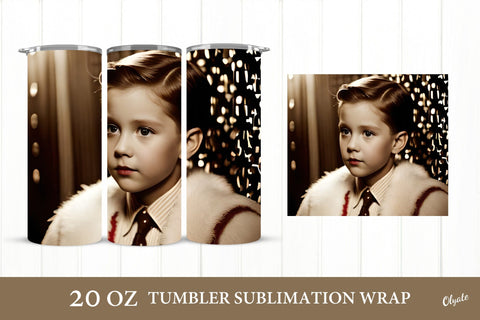 Vintage Tumbler Sublimation. 20 OZ Baby Face Tumbler Sublimation Olga Terlyanskaya 