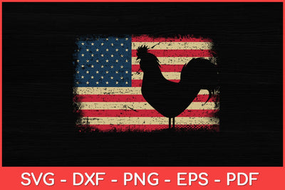 Vintage US Flag Cock Fight Svg Design SVG artprintfile 