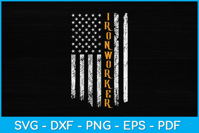 Vintage USA Ironworker American Flag Svg Design SVG artprintfile 