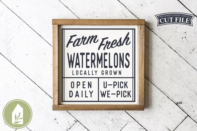 Vintage Watermelon Sign SVG | Farm Fresh Watermelons SVG SVG LilleJuniper 