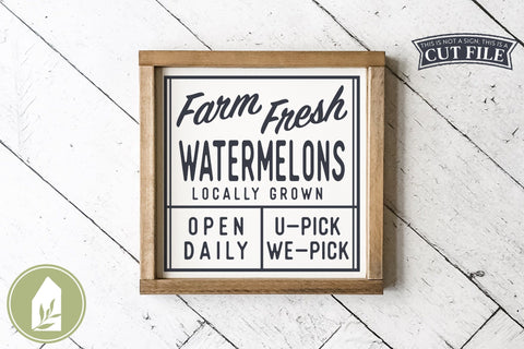 Vintage Watermelon Sign SVG | Farm Fresh Watermelons SVG SVG LilleJuniper 