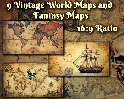 Vintage World Map, Fantasy Maps, Old Maps, JPG Sublimation nikola 