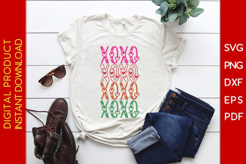 Vintage XOXO Sign Valentine's Day SVG PNG EPS Cut File SVG Creativedesigntee 