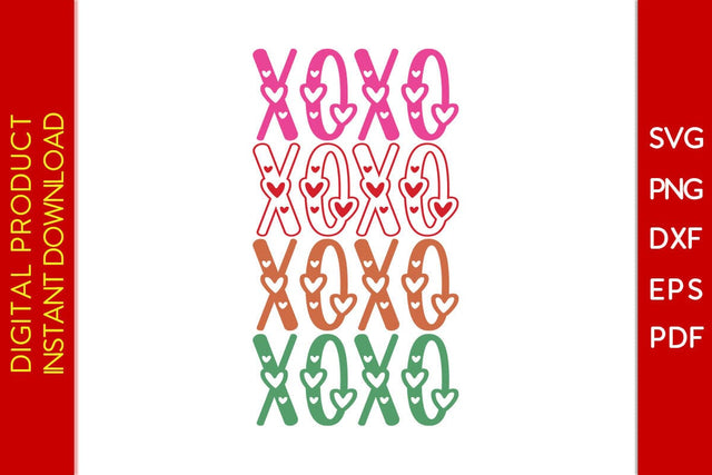 Vintage XOXO Sign Valentine's Day SVG PNG EPS Cut File SVG Creativedesigntee 