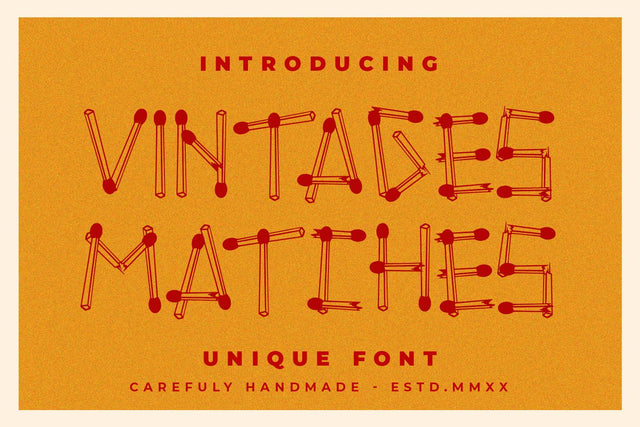 Vintages Matches Font Abo Daniel Studio 