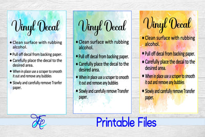 Vinyl Decal Care Cards 3D Paper Family Creations 