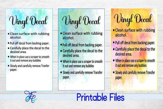 Vinyl Decal Care Cards 3D Paper Family Creations 