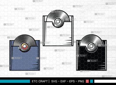 Vinyl Record SVG | Vinyl Disc Svg | Vinyl Record Svg | Dj Turntable Svg | lp Album Svg | Vinyl Record Clipart SVG ETC Craft 