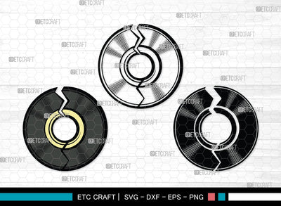 Vinyl Record SVG | Vinyl Disc Svg | Vinyl Record Svg | Dj Turntable Svg | lp Album Svg | Vinyl Record Clipart SVG ETC Craft 