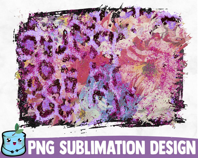 Violet Leopard Flowers Background SVG MintyMarshmallows 