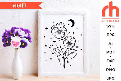 Violet SVG - Aquarius Cut File SVG RedHelgaArt 