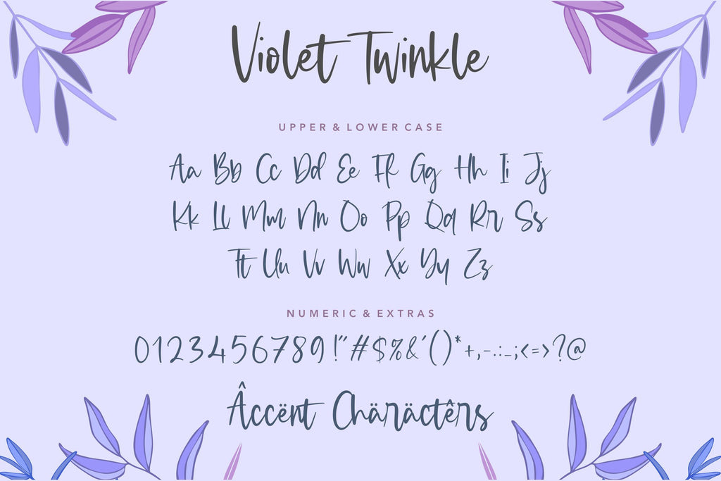 Violet Twinkle Modern Handwritten Script Font - So Fontsy