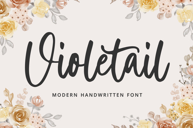 Violetail Modern Handwritten Font Font Balpirick 