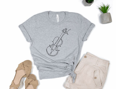 Violin One Line Minimalist Machine Embroidery Design Embroidery/Applique DESIGNS Canada Embroidery 