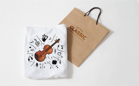 Violin with Musical SVG T-Shirt Design SVG naemmiah021 