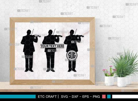 Violinist Monogram, Violinist Silhouette, Violinist SVG, Violin Player Svg, Music Svg, Violin Svg, Violin Musicians Svg, SB00136 SVG ETC Craft 