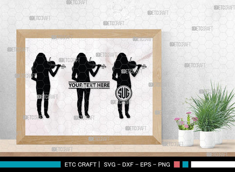 Violinist Monogram, Violinist Silhouette, Violinist SVG, Violin Player Svg, Music Svg, Violin Svg, Violin Musicians Svg, SB00136 SVG ETC Craft 