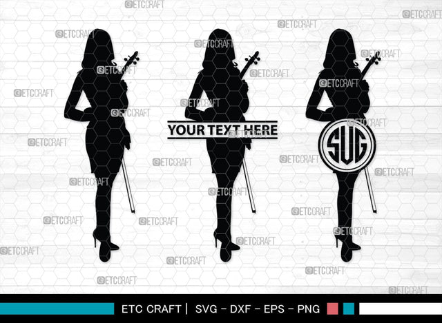 Violinist Monogram, Violinist Silhouette, Violinist SVG, Violin Player Svg, Music Svg, Violin Svg, Violin Musicians Svg, SB00136 SVG ETC Craft 