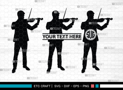 Violinist Monogram, Violinist Silhouette, Violinist SVG, Violin Player Svg, Music Svg, Violin Svg, Violin Musicians Svg, SB00136 SVG ETC Craft 